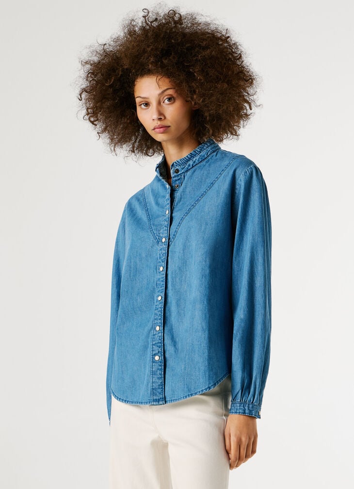 Pepe Jeans Regular Fit Denim Blouse