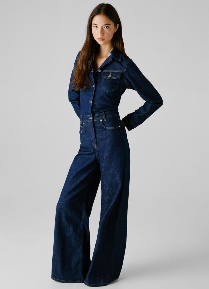 Pepe Jeans Regular Fit Denim Maxi Jumpsuit