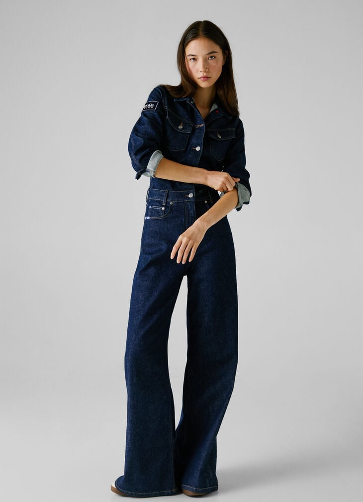 Pepe Jeans regular fit denim maxi jumpsuit