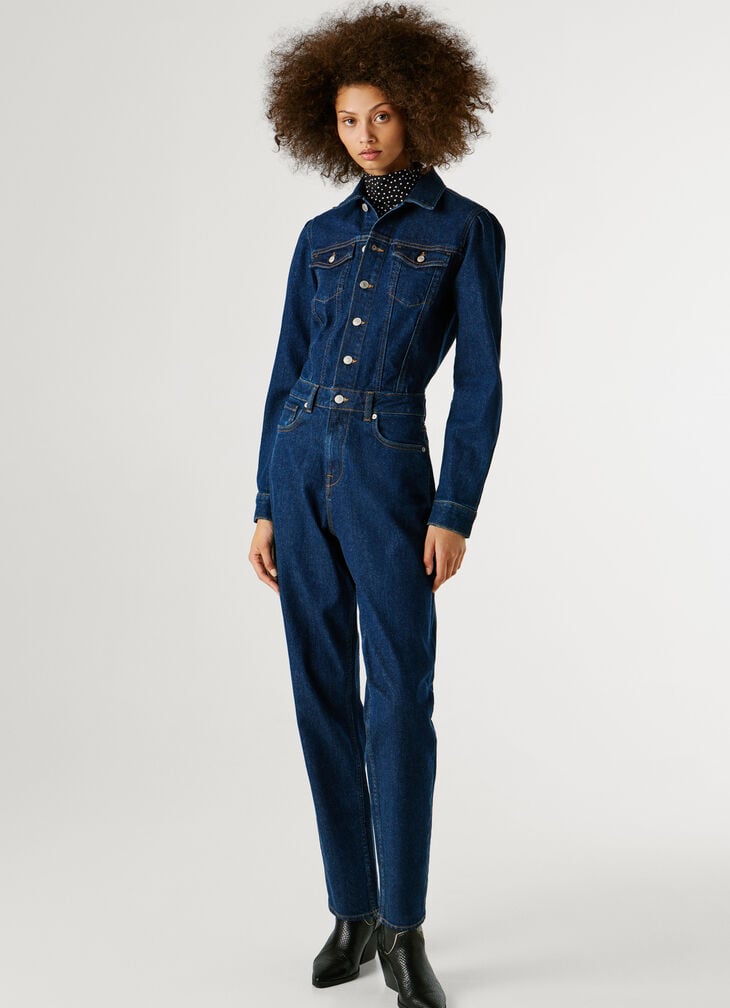 Pepe Jeans Regular Fit Denim Maxi Jumpsuit