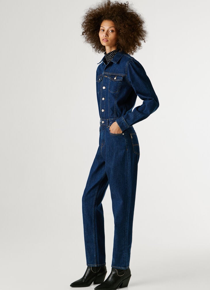 Pepe Jeans Regular Fit Denim Maxi Jumpsuit