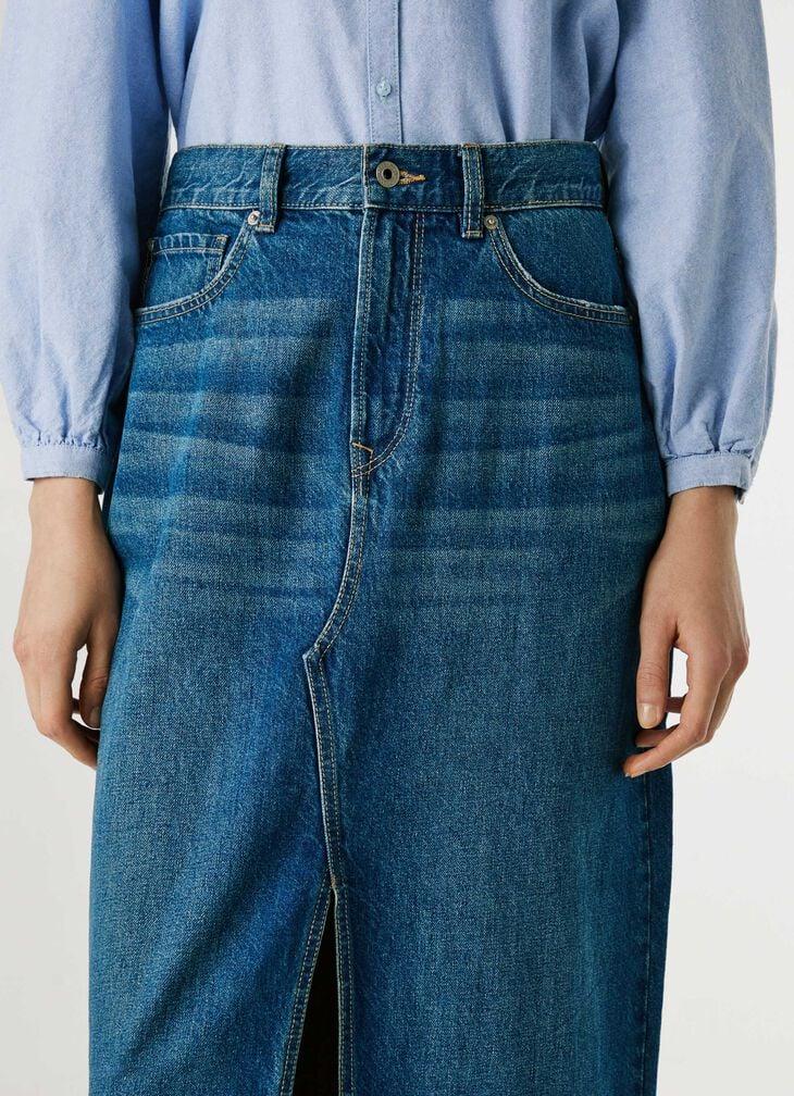 Pepe Jeans Regular Fit Denim Maxi Skirt