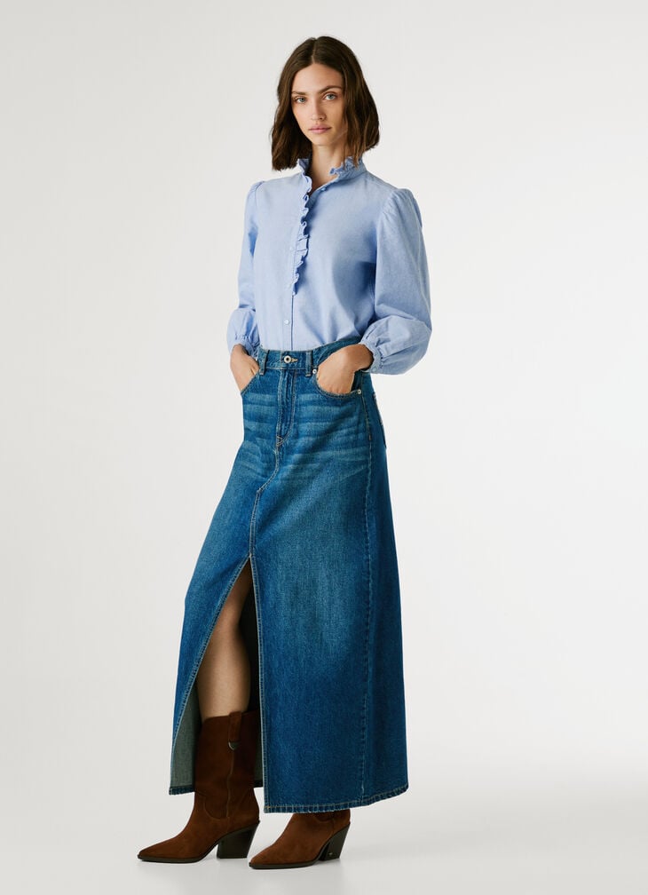Pepe Jeans Regular Fit Denim Maxi Skirt