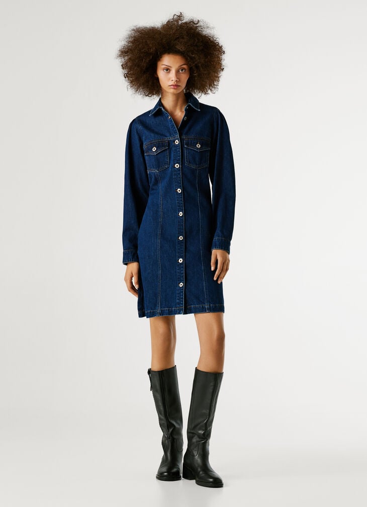 Pepe Jeans Regular Fit Denim Mini Dress