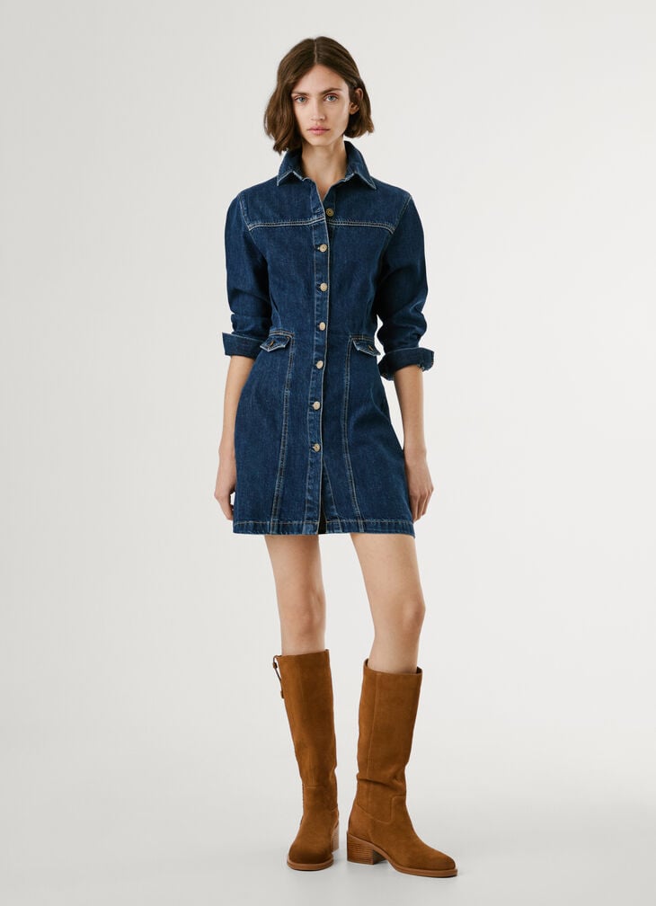 Pepe Jeans Regular Fit Denim Mini Dress