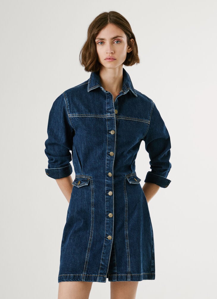 Pepe Jeans Regular Fit Denim Mini Dress
