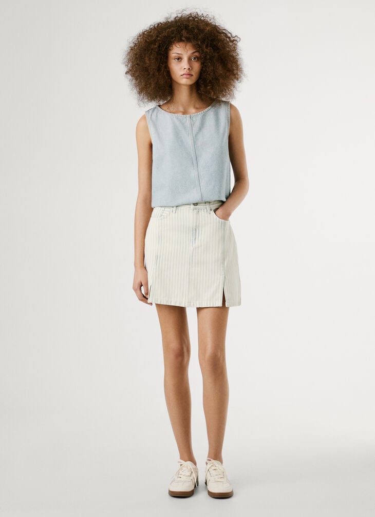 Pepe Jeans Regular Fit Denim Mini Skirt