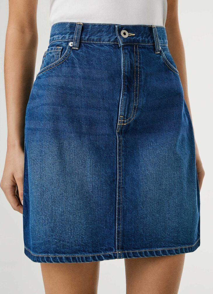 Pepe Jeans Regular Fit Denim Mini Skirt