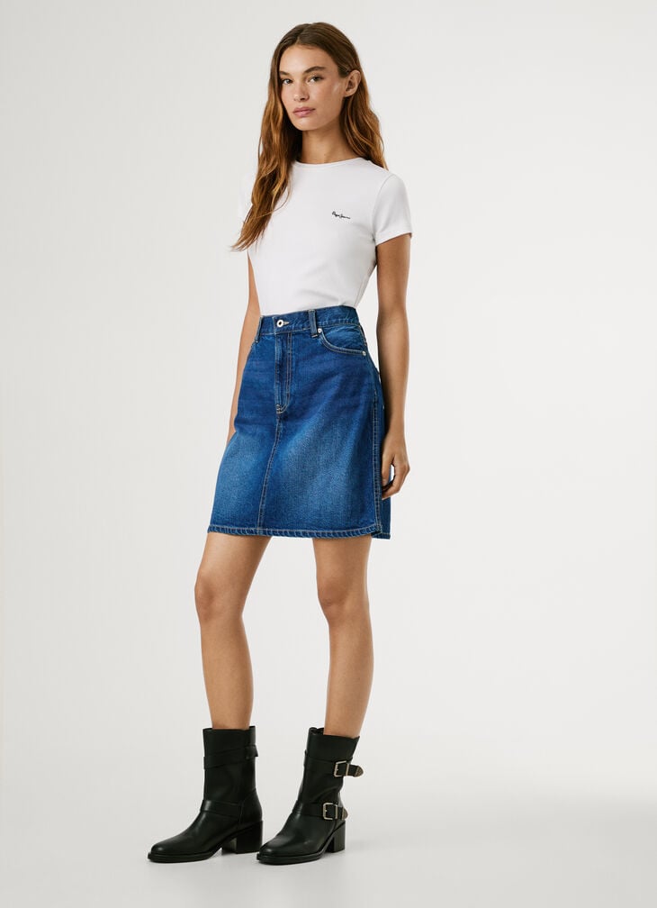 Pepe Jeans Regular Fit Denim Mini Skirt