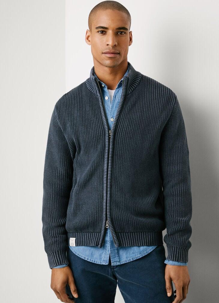 Pepe Jeans regular fit high neck cardigan