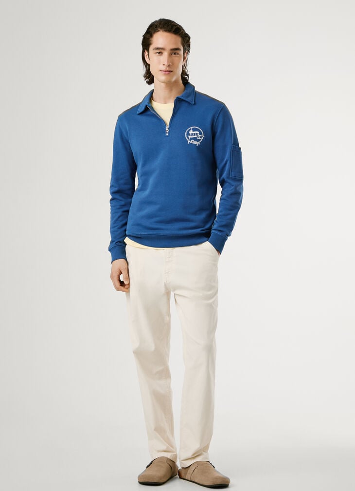 Pepe Jeans Regular Fit Polo Neck Sweatshirt