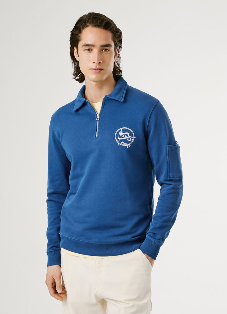 Pepe Jeans Regular Fit Polo Neck Sweatshirt