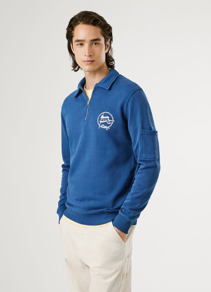 Pepe Jeans Regular Fit Polo Neck Sweatshirt