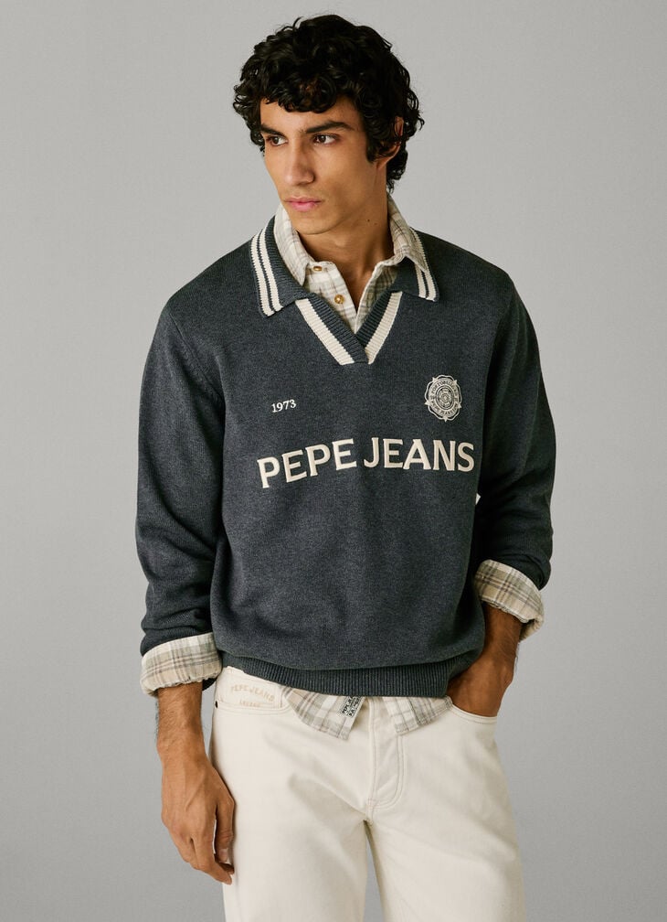Pepe Jeans regular fit polo style jumper