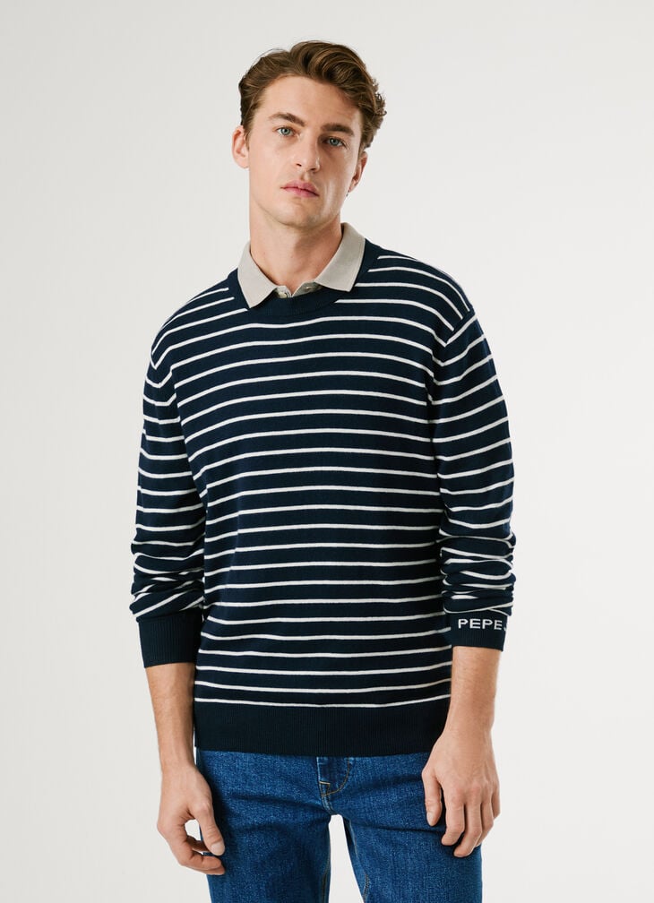 Pepe Jeans Regular Fit Striped Knit Jumper