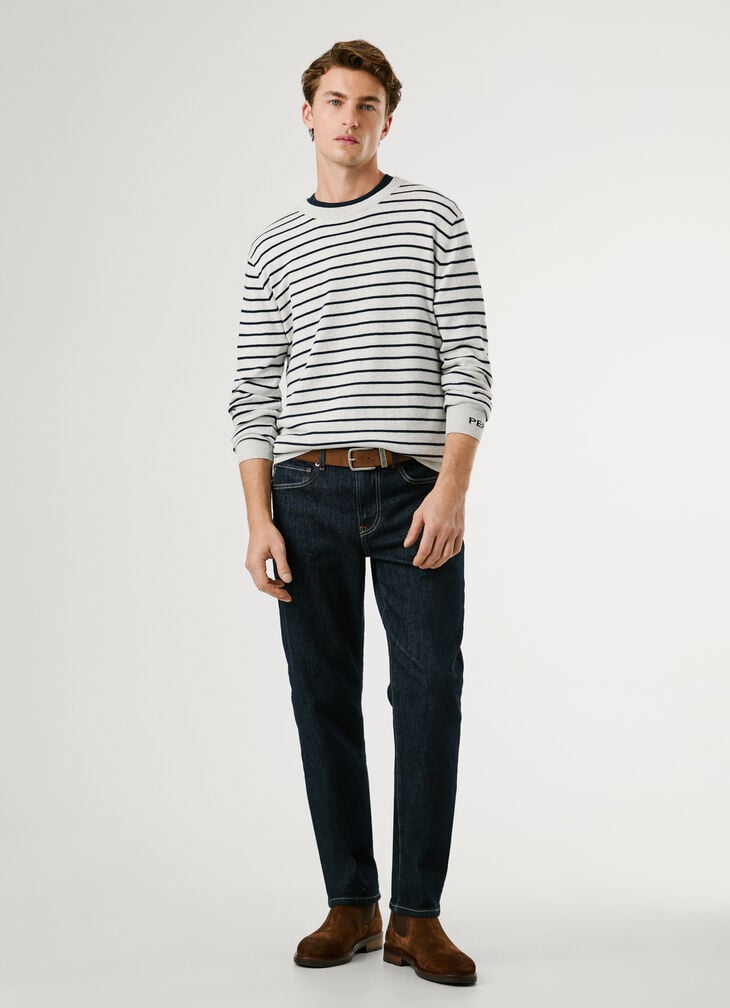 Pepe Jeans Regular Fit Striped Knit Jumper