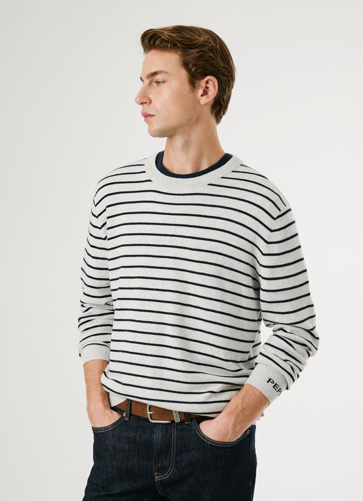 Pepe Jeans Regular Fit Striped Knit Jumper