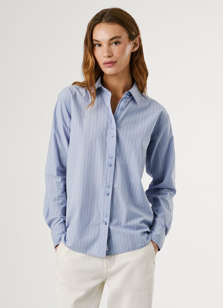 Pepe Jeans Regular Fit Striped Poplin Shirt