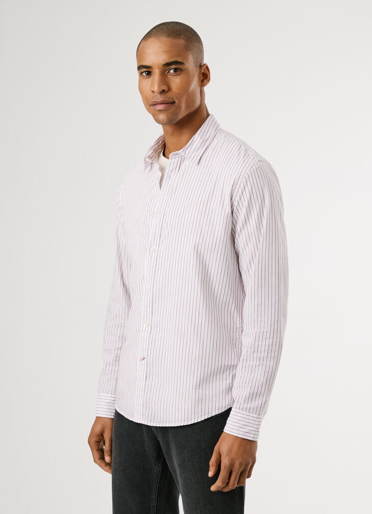 Pepe Jeans Regular Fit Striped Poplin Shirt