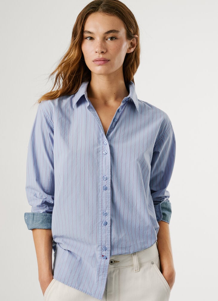 Pepe Jeans regular fit striped poplin shirt