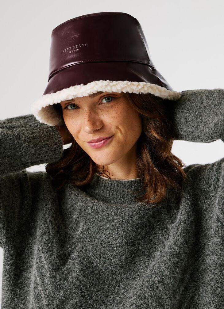 Pepe Jeans Reversible Faux Leather Hat