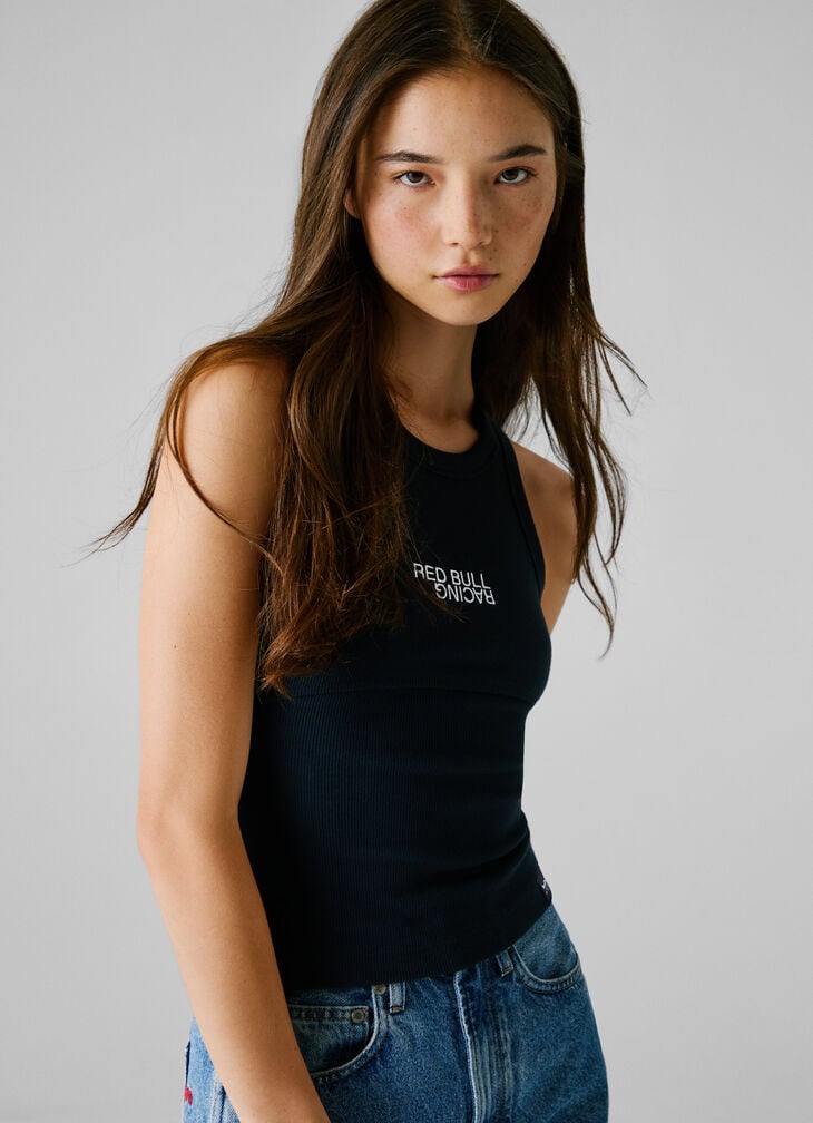 Pepe Jeans ribbed armhole sleeve t-shirt