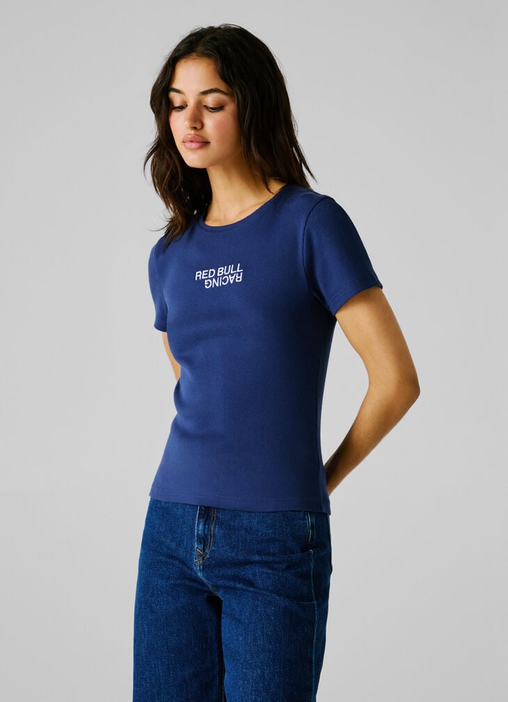 Pepe Jeans Ribbed Logo Print T-shirt