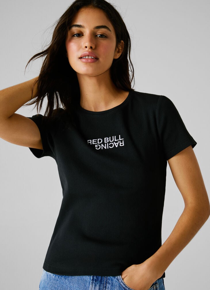 Pepe Jeans ribbed logo print t-shirt