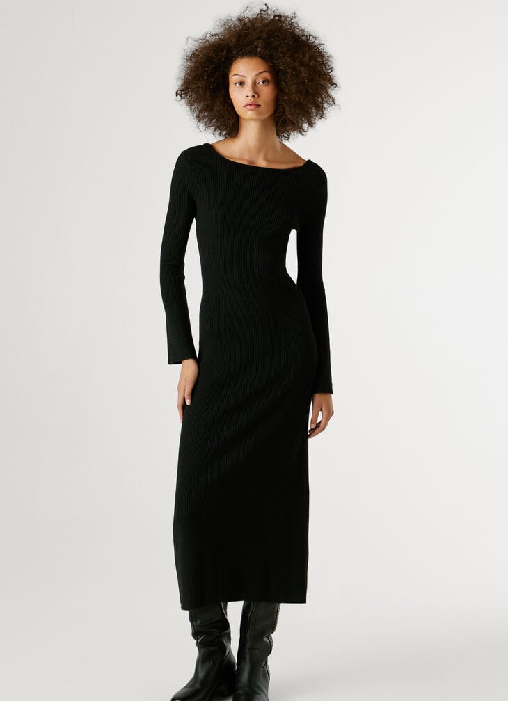 Pepe Jeans Ribbed Maxi Dress