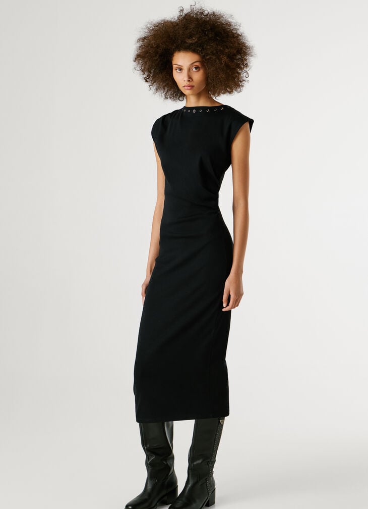 Pepe Jeans Ribbed Maxi Dress