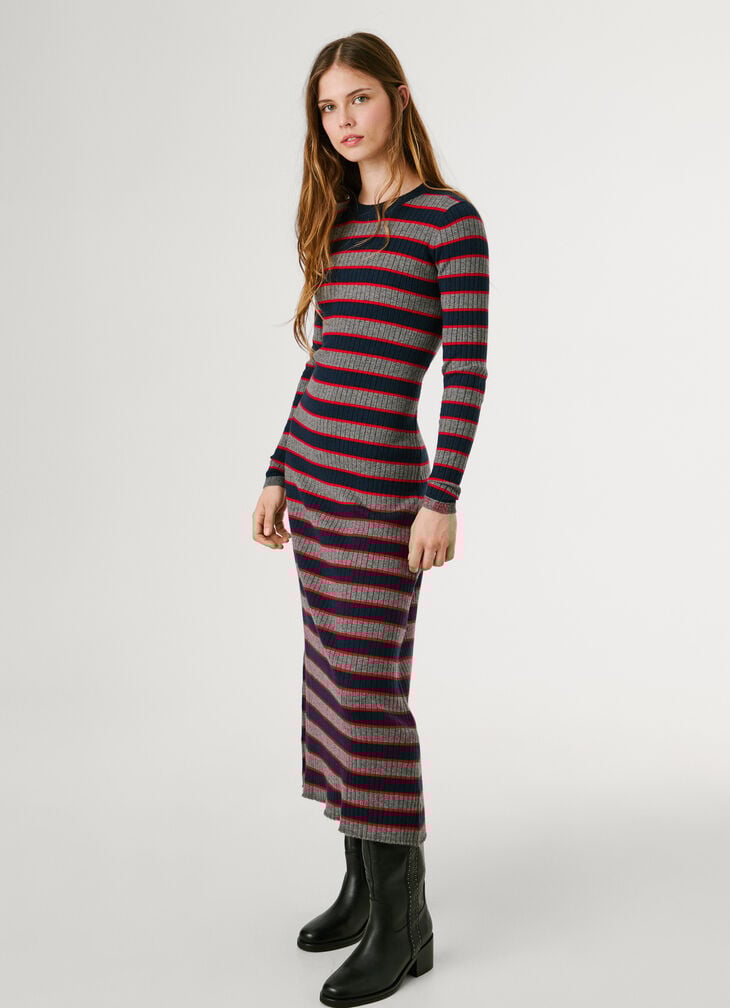 Pepe Jeans Ribbed Maxi Dress