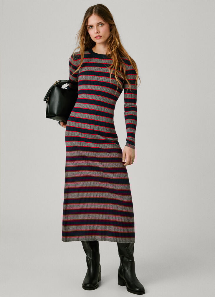 Pepe Jeans ribbed maxi dress