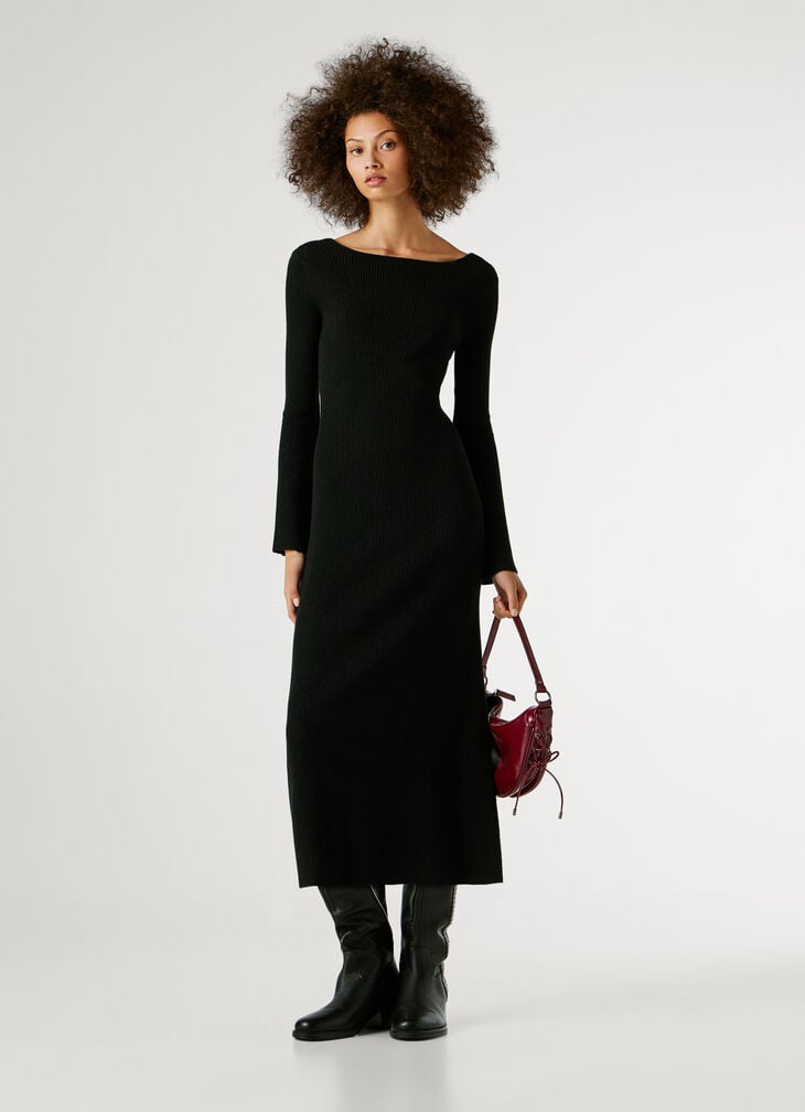 Pepe Jeans ribbed maxi dress