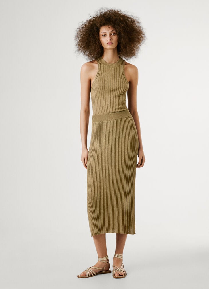 Pepe Jeans Ribbed Maxi Skirt