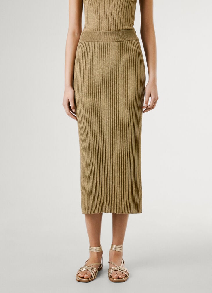 Pepe Jeans Ribbed Maxi Skirt
