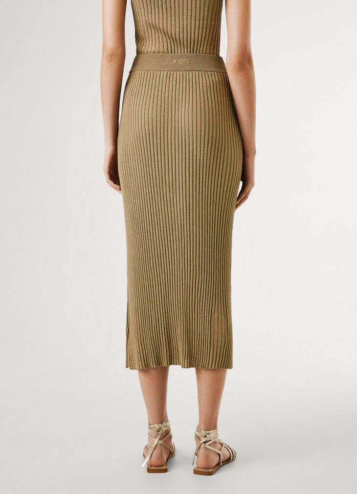 Pepe Jeans Ribbed Maxi Skirt