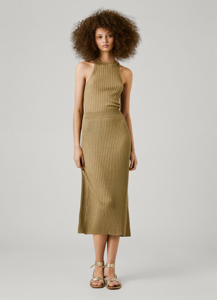 Pepe Jeans ribbed maxi skirt