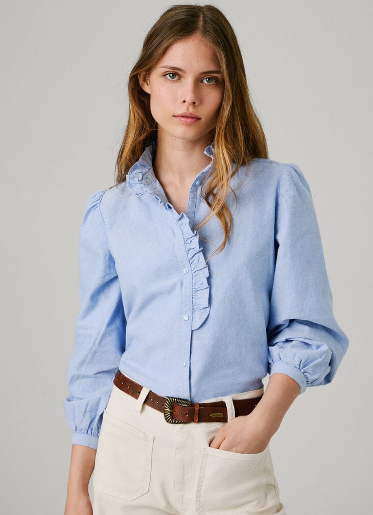 Pepe Jeans ruffles oxford blouse