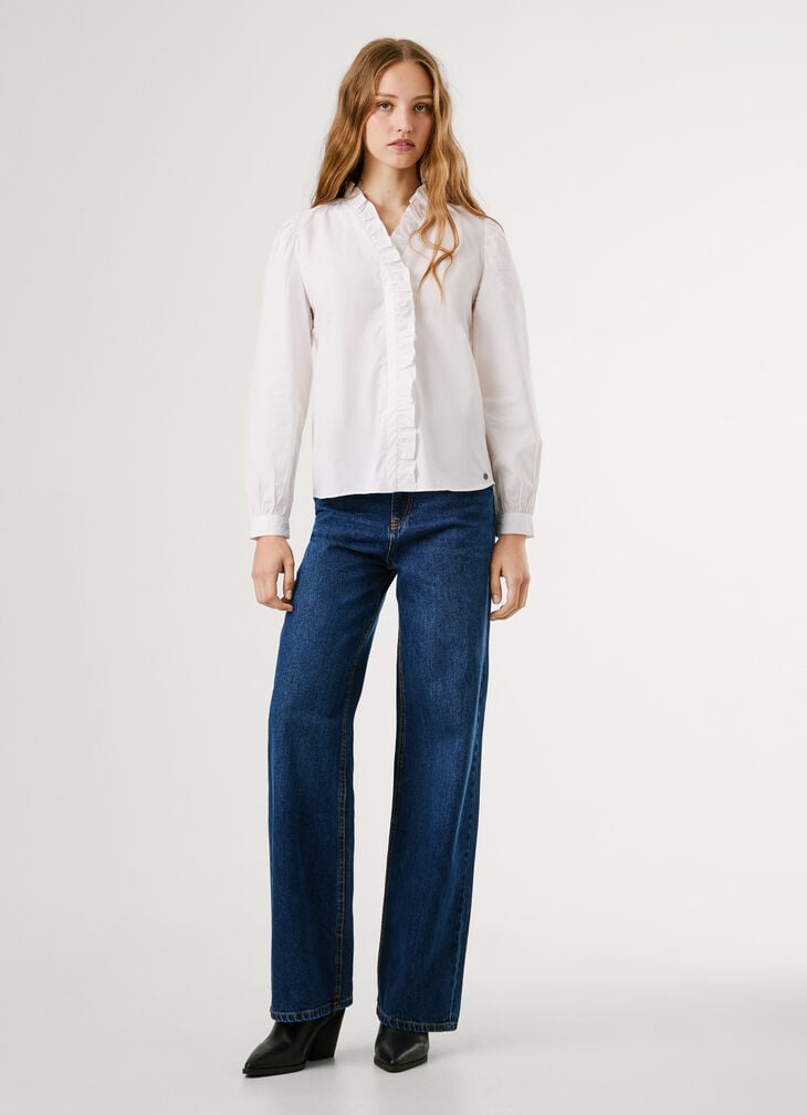 Pepe Jeans Ruffles Poplin Blouse