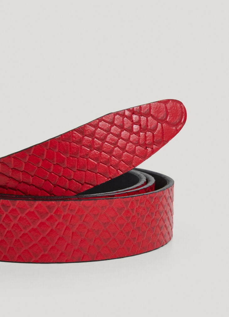 Pepe Jeans Scales Effect Leather Belt