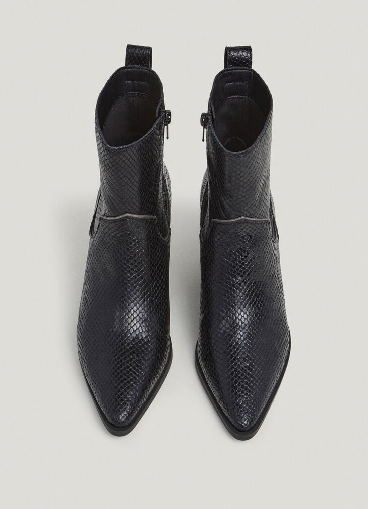 Pepe Jeans Scales Effect Leather Boots