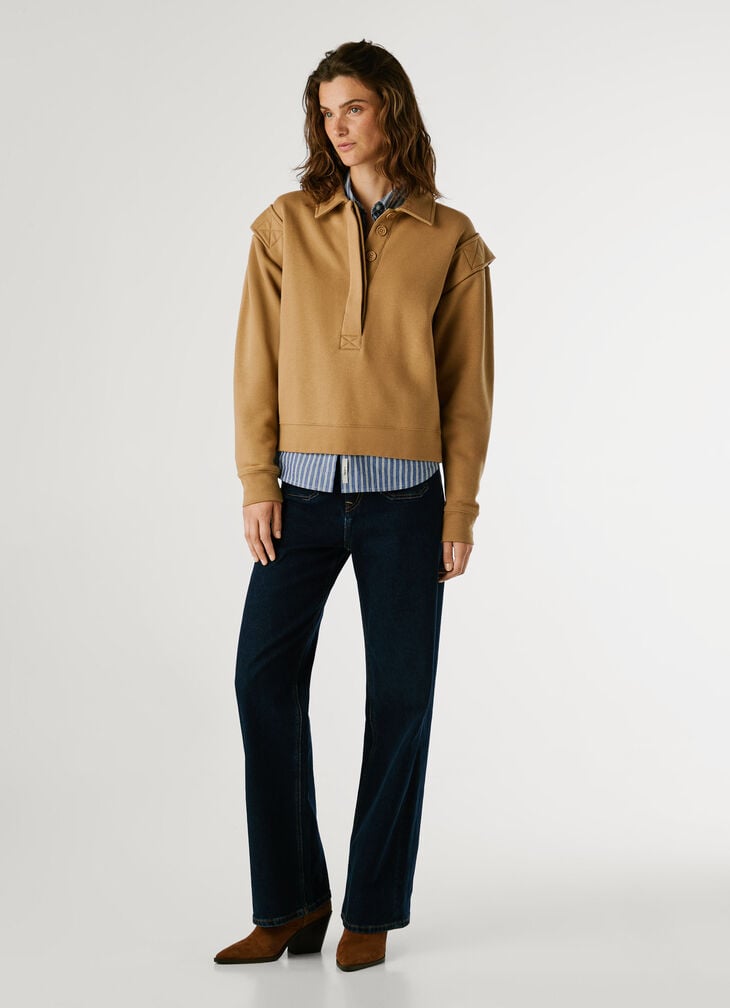 Pepe Jeans Shirt Collar Sweatshirt
