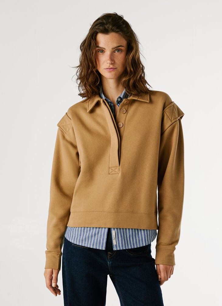 Pepe Jeans Shirt Collar Sweatshirt