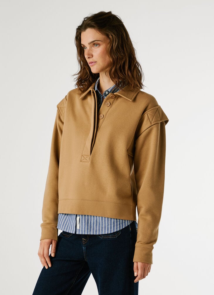 Pepe Jeans Shirt Collar Sweatshirt