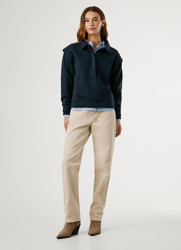 Pepe Jeans Shirt Collar Sweatshirt