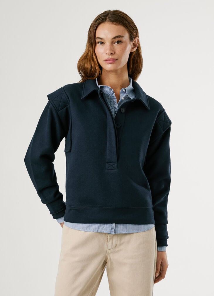 Pepe Jeans Shirt Collar Sweatshirt