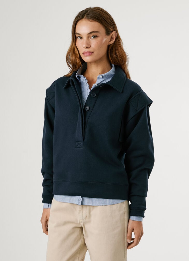 Pepe Jeans Shirt Collar Sweatshirt