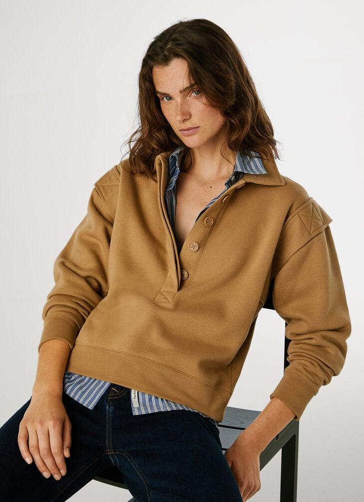 Pepe Jeans shirt collar sweatshirt