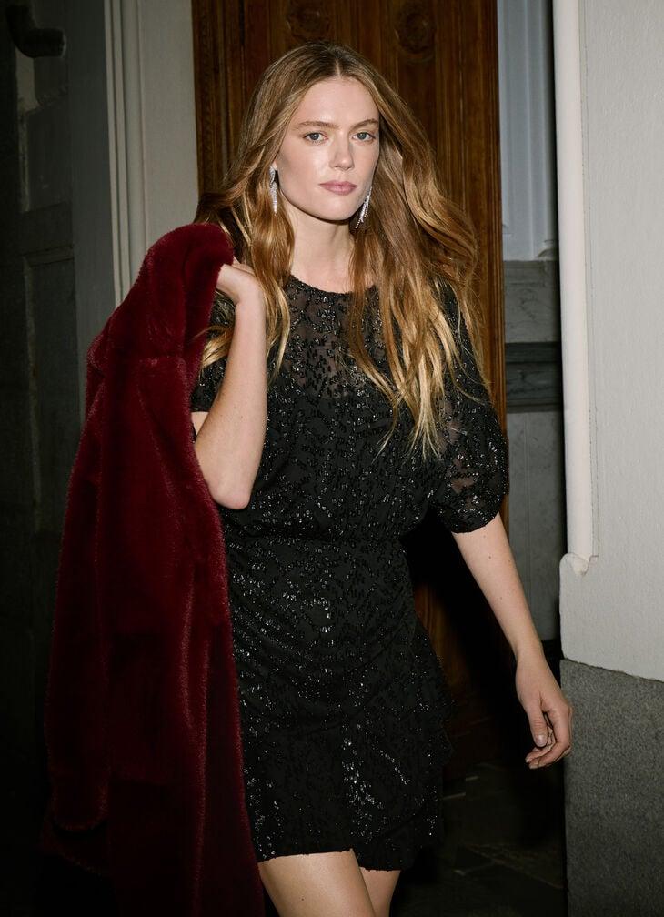 Pepe Jeans short dress with metallic details