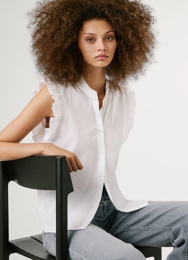 Pepe Jeans Short Sleeve Frilled Shirt